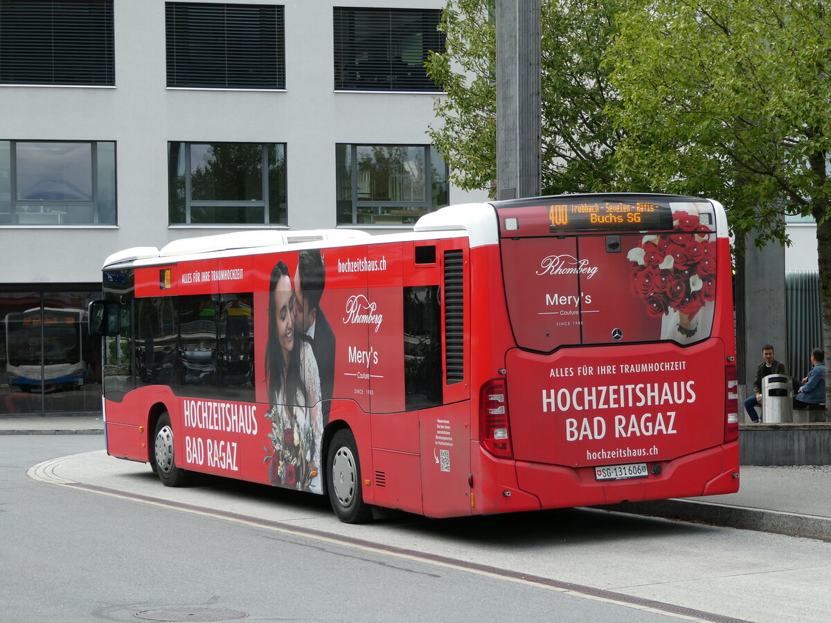 (239'300) - RTB Altst�tten - Nr. 58/SG 131'606 - Mercedes am 20. August 2022 beim Bahnhof Sargans