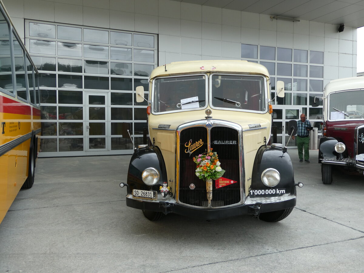 (239'572) - Eberhard, Messen - SO 26'831 - Saurer/Lauber (ex Faigaux, Mallerey; ex Sch�pbach, Murten; ex Marti, Kallnach) am 27. August 2022 in Oberkirch, CAMPUS Sursee