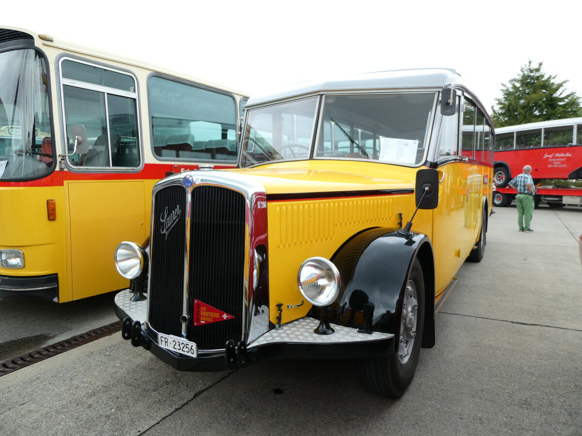 (239'590) - Schmutz, Vaulruz - FR 23'256 - Saurer/Saurer (ex Nestl�; ex P 23'019; ex P 2044) am 27. August 2022 in Oberkirch, CAMPUS Sursee