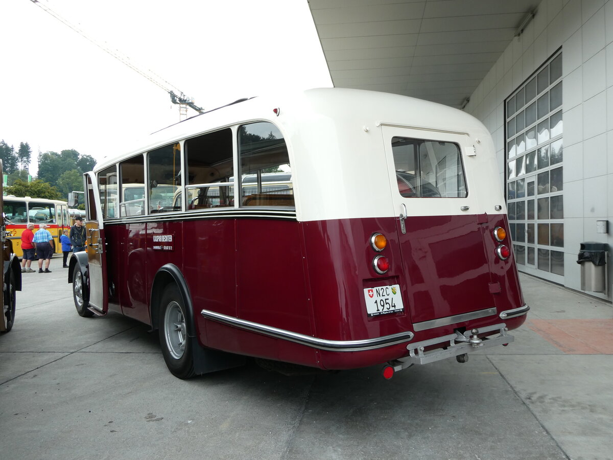 (239'597) - Bechter, Dagmersellen - Saurer/Krapf (ex M�nch, D-Marienberg; ex Spirig, Widnau; ex RhV Altst�tten Nr. 33; ex Th�r, Eichberg) am 27. August 2022 in Oberkirch, CAMPUS Sursee