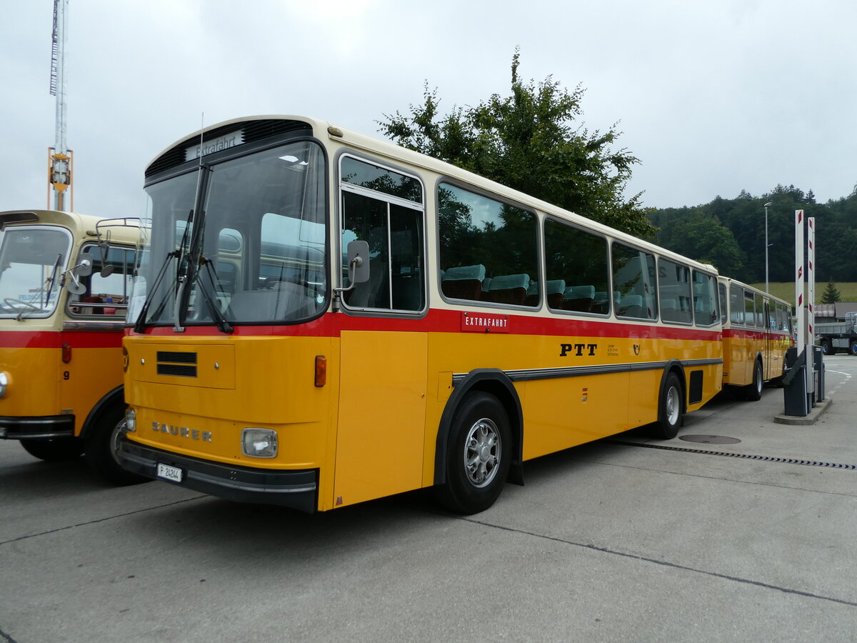 (239'616) - Schmid, Th�rishaus -  P 24'244  - Saurer/T�scher (ex P 24'244) am 27. August 2022 in Oberkirch, CAMPUS Sursee