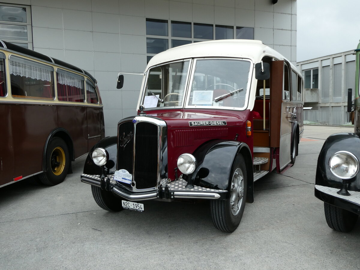 (239'628) - Bechter, Dagmersellen - Saurer/Krapf (ex M�nch, D-Marienberg; ex Spirig, Widnau; ex RhV Altst�tten Nr. 33; ex Th�r, Eichberg) am 27. August 2022 in Oberkirch, CAMPUS Sursee