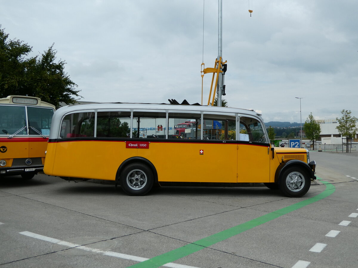 (239'680) - Zollikofer, Berg - TG 16'881 - Saurer/H�nni (ex Reusser, Thun; ex Kontiki, Wettingen; ex Nussbaumer, Ganterschwil) am 27. August 2022 in Oberkirch, CAMPUS Sursee