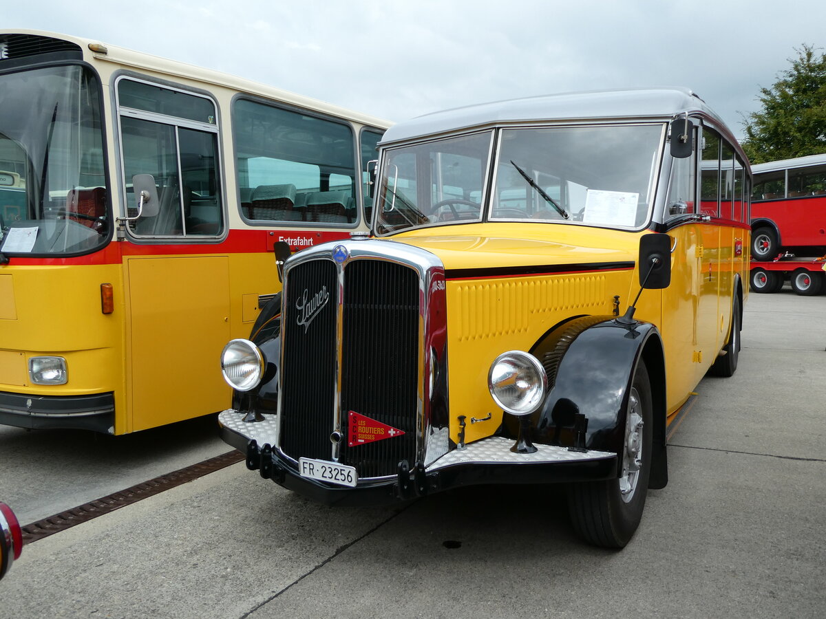 (239'687) - Schmutz, Vaulruz - FR 23'256 - Saurer/Saurer (ex Nestl�; ex P 23'019; ex P 2044) am 27. August 2022 in Oberkirch, CAMPUS Sursee