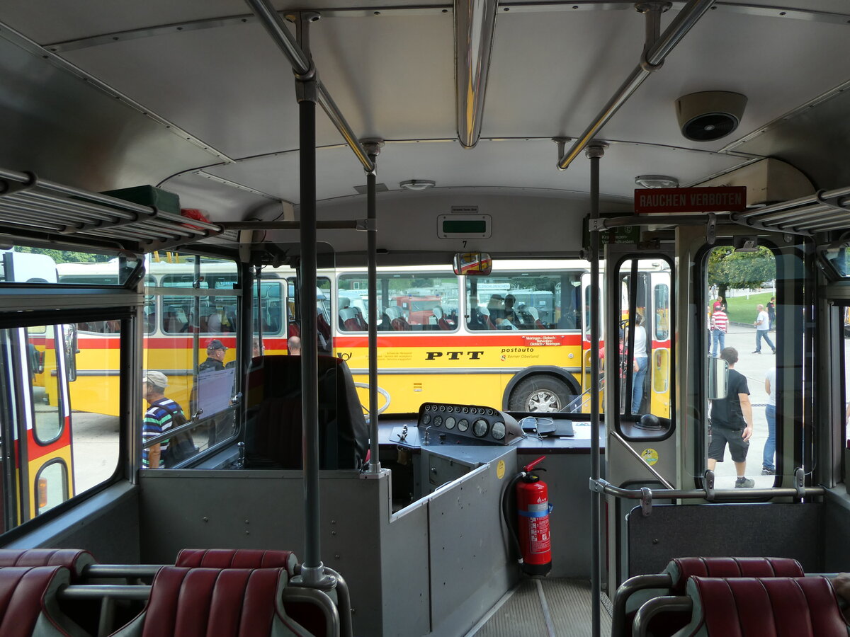 (239'704) - Borer, Neuhausen - Nr. 7/SH 19'684 - Saurer/T�scher (ex Heiniger, B�tzberg; ex ASS Schleitheim Nr. 22; ex ASS Schleitheim Nr. 7) am 27. August 2022 in Oberkirch, CAMPUS Sursee (Innenaufnahme)