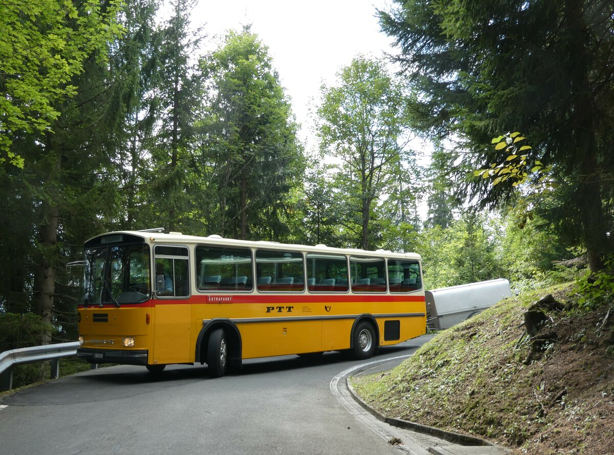 (239'839) - Schmid, Th�rishaus - BE 26'206 - Saurer/T�scher (ex P 24'244) am 28. August 2022 in Giswil, Emmenwald