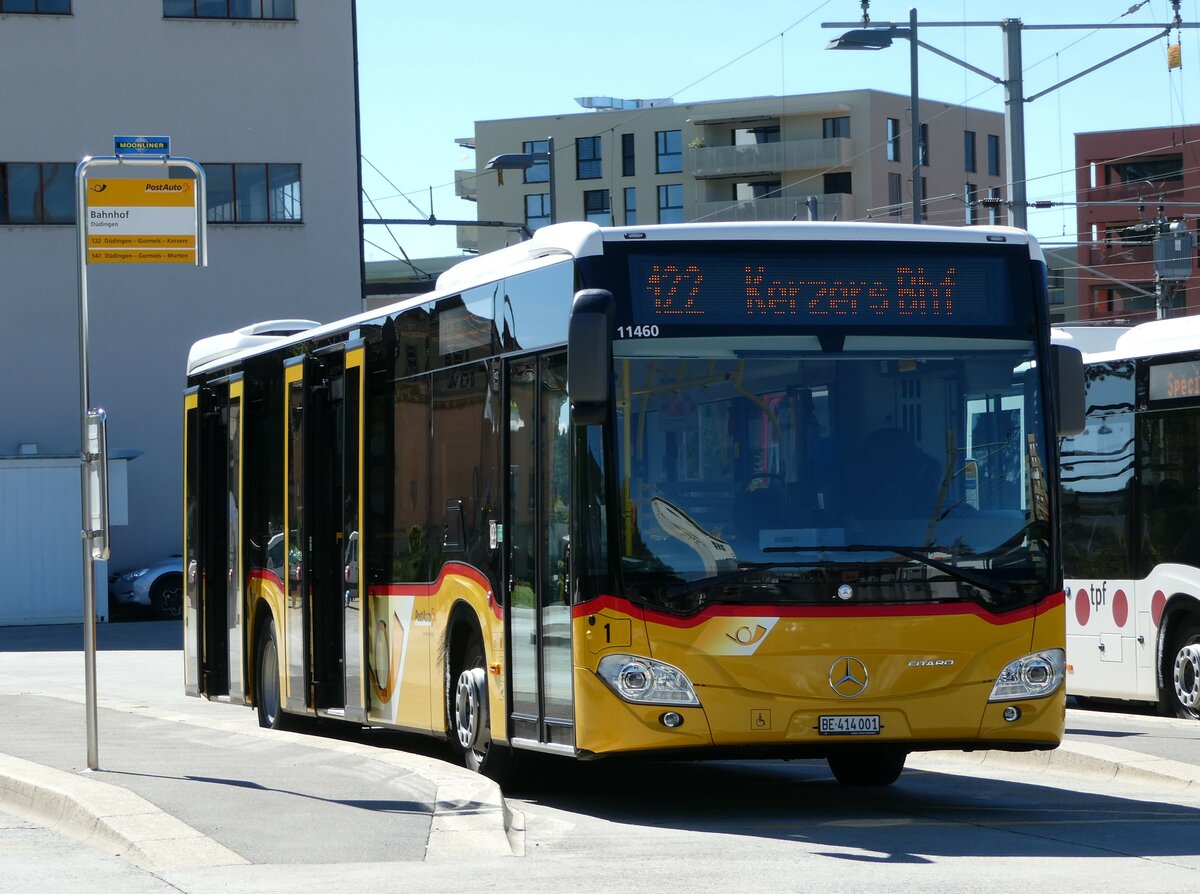 (240'012) - PostAuto Bern - Nr. 1/BE 414'001 - Mercedes am 11. September 2022 beim Bahnhof D�dingen