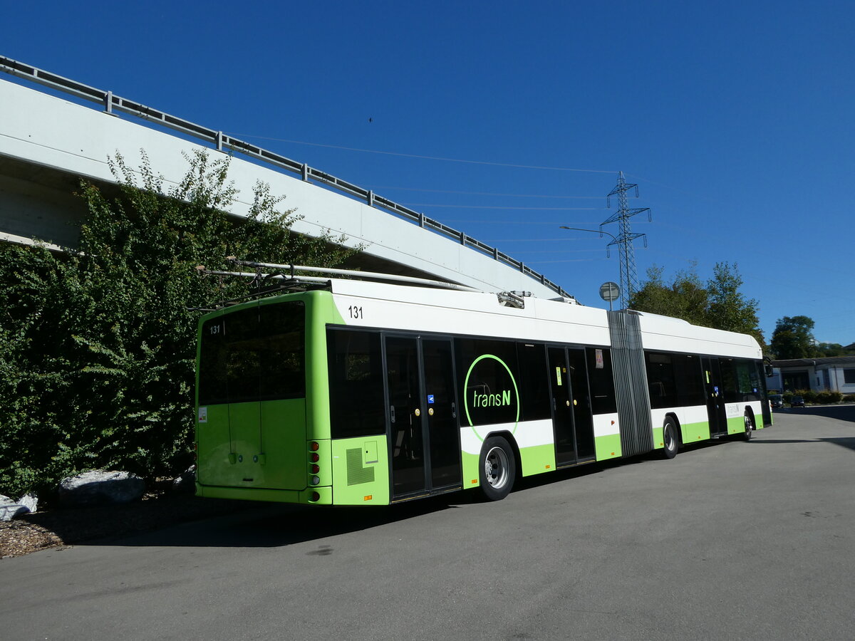 (240'033) - transN, La Chaux-de-Fonds - Nr. 131 - Hess/Hess (ex TN Neuch�tel Nr. 131) am 11. September 2022 in Kerzers, Interbus