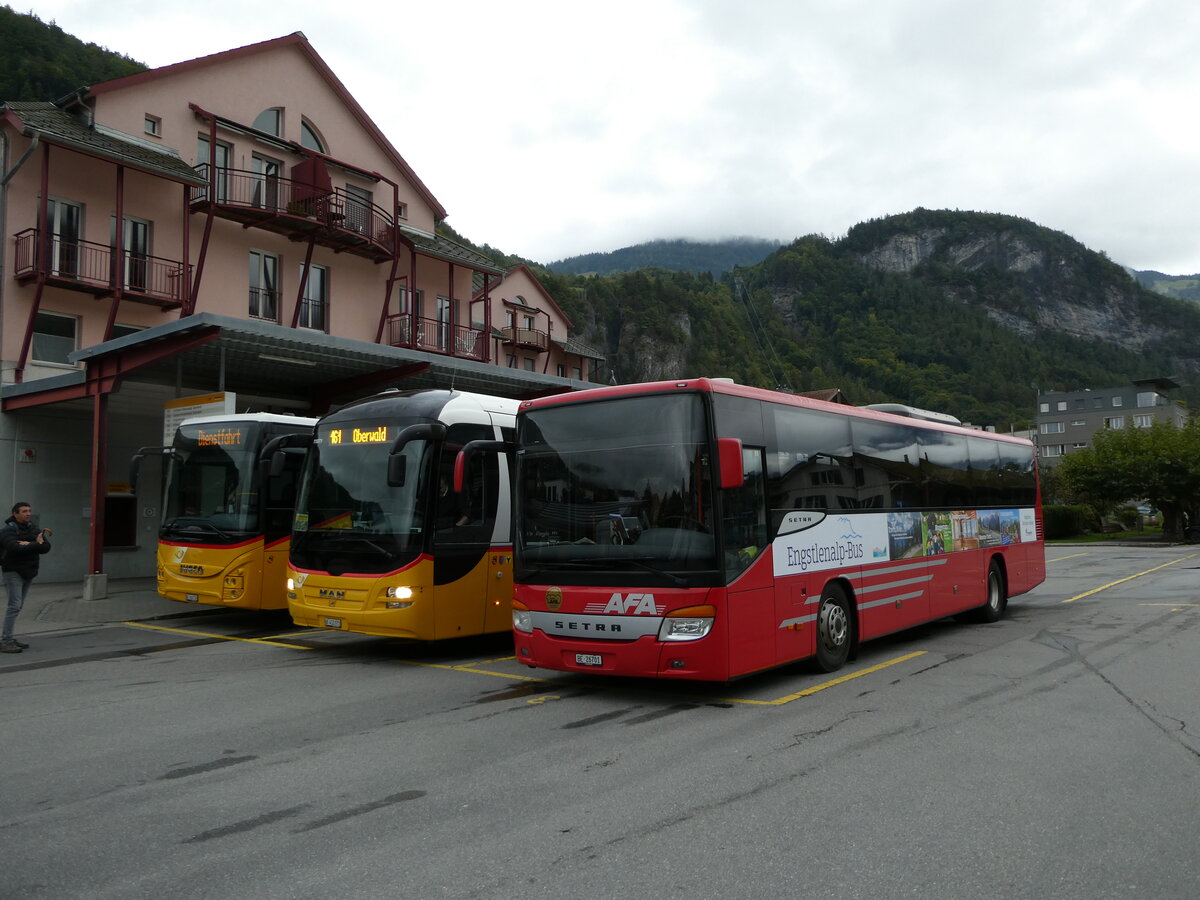 (240'241) - AFA Adelboden - Nr. 24/BE 26'701 - Setra am 25. September 2022 in Meiringen, Postautostation (Einsatz: PostAuto f�r Engstlenalp-Bus)