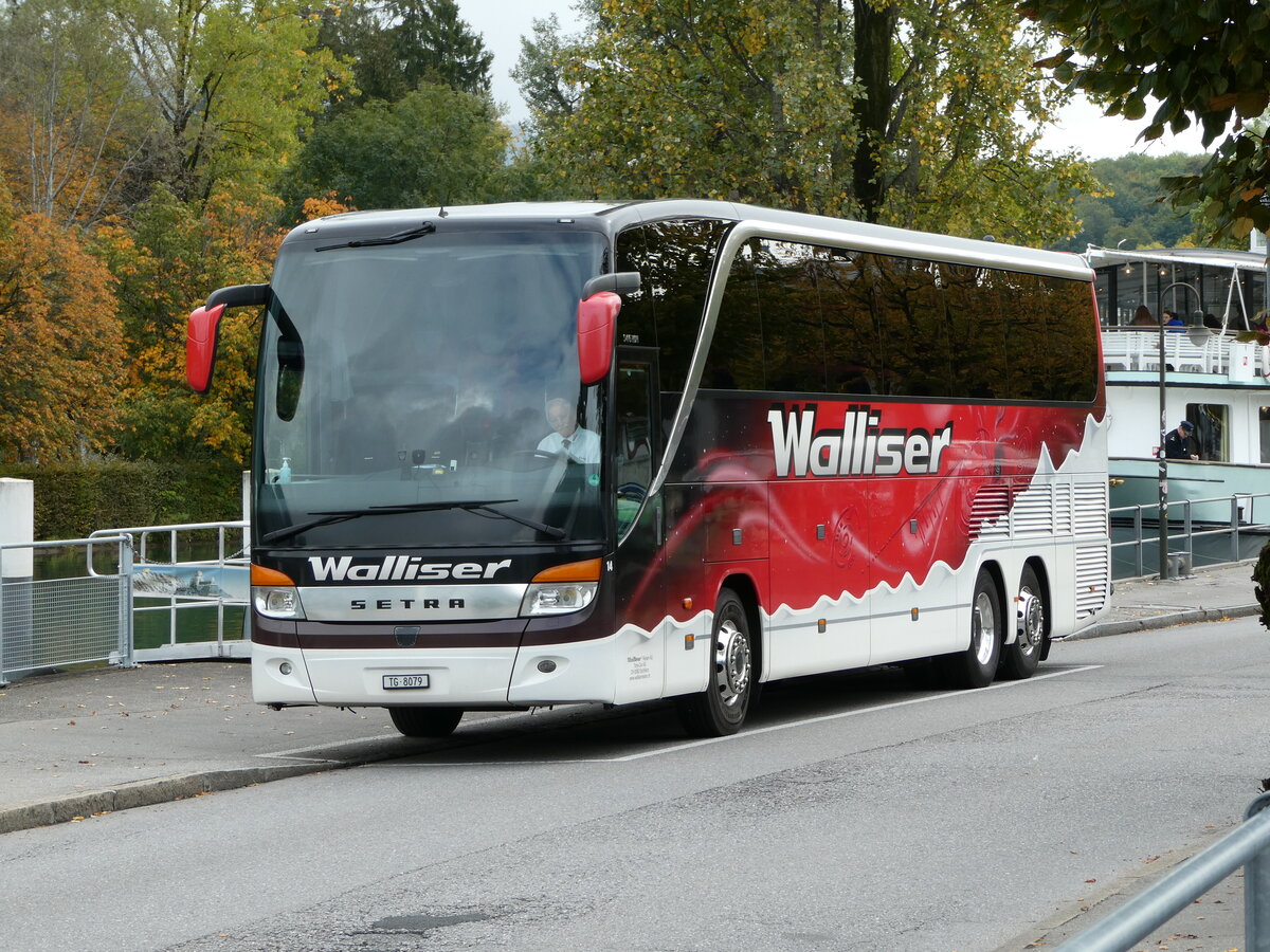 (240'359) - Walliser, Eschlikon - Nr. 14/TG 8079 - Setra am 30. September 2022 bei der Schiffl�ndte Thun