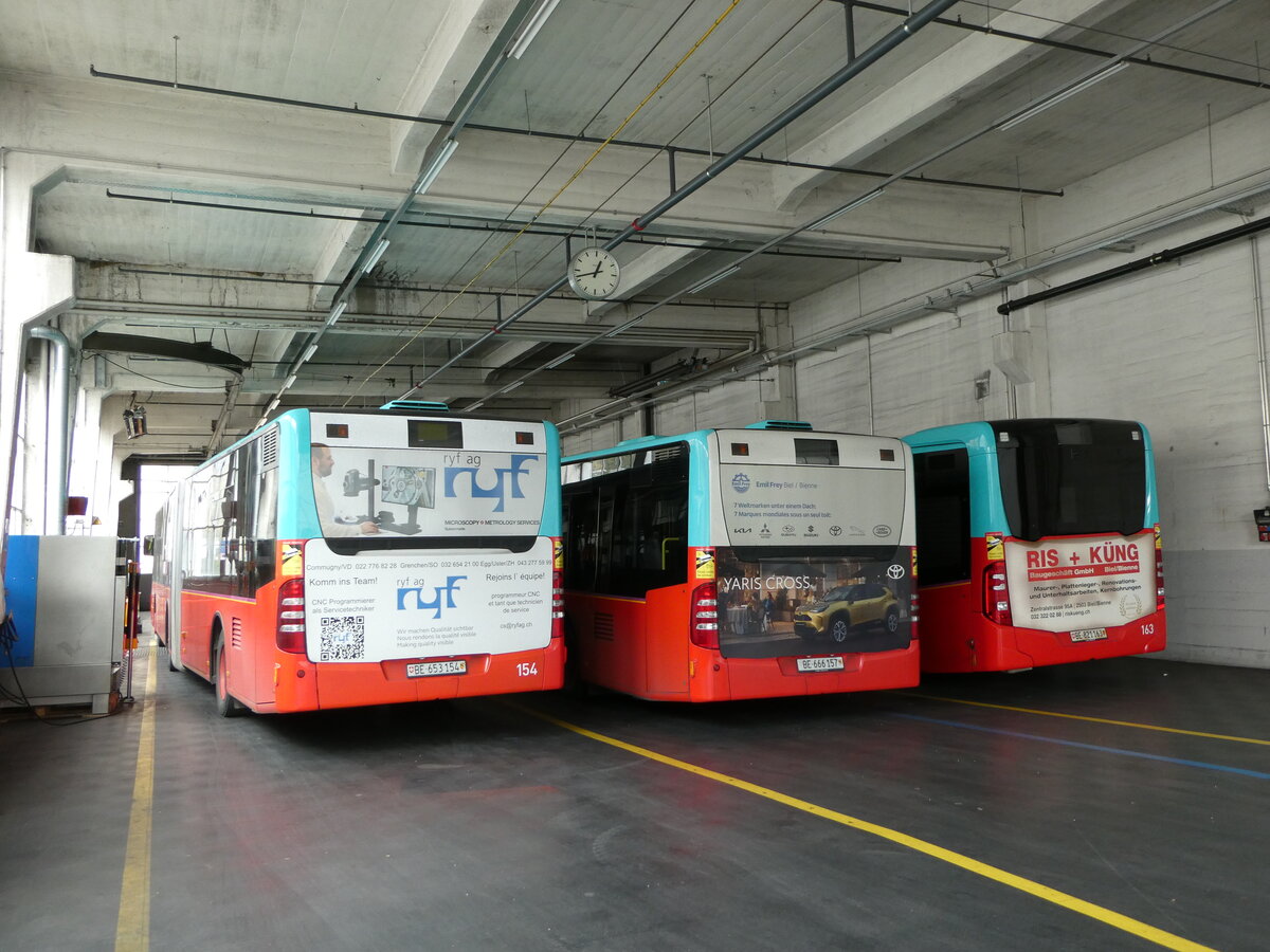 (240'780) - VB Biel - Nr. 154/BE 653'154 - Mercedes am 9. Oktober 2022 in Biel, Depot