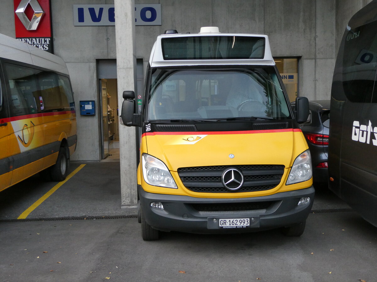 (241'039) - PostAuto Graub�nden - GR 162'993 - Mercedes (ex PostAuto Nordschweiz) am 11. Oktober 2022 in Chur, Garage