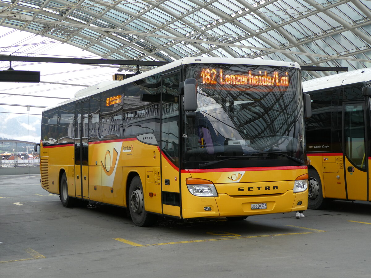 (241'283) - PostAuto Graub�nden - GR 160'326 - Setra (ex AutoPostale Ticino) am 14. Oktober 2022 in Chur, Postautostation