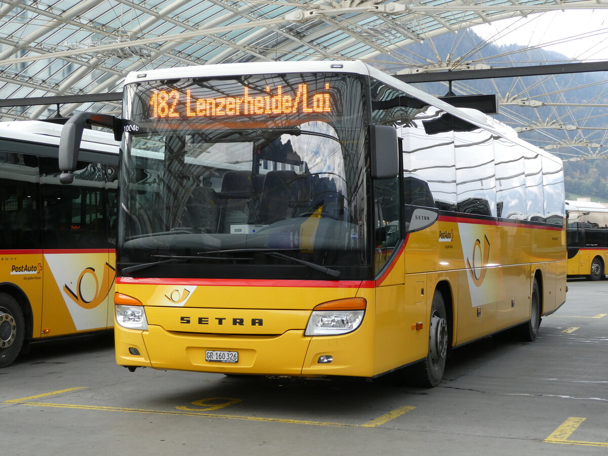 (241'284) - PostAuto Graub�nden - GR 160'326 - Setra (ex AutoPostale Ticino) am 14. Oktober 2022 in Chur, Postautostation