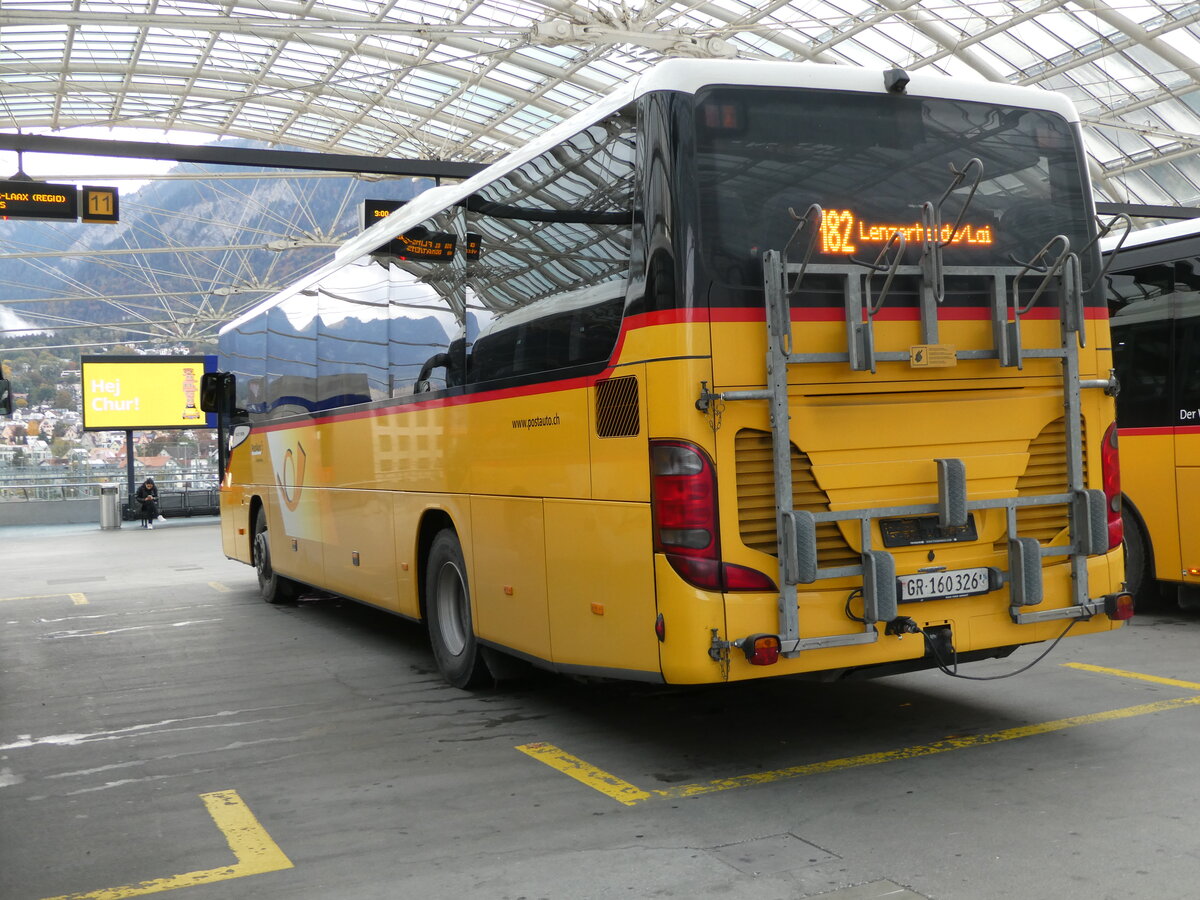(241'286) - PostAuto Graub�nden - GR 160'326 - Setra (ex AutoPostale Ticino) am 14. Oktober 2022 in Chur, Postautostation