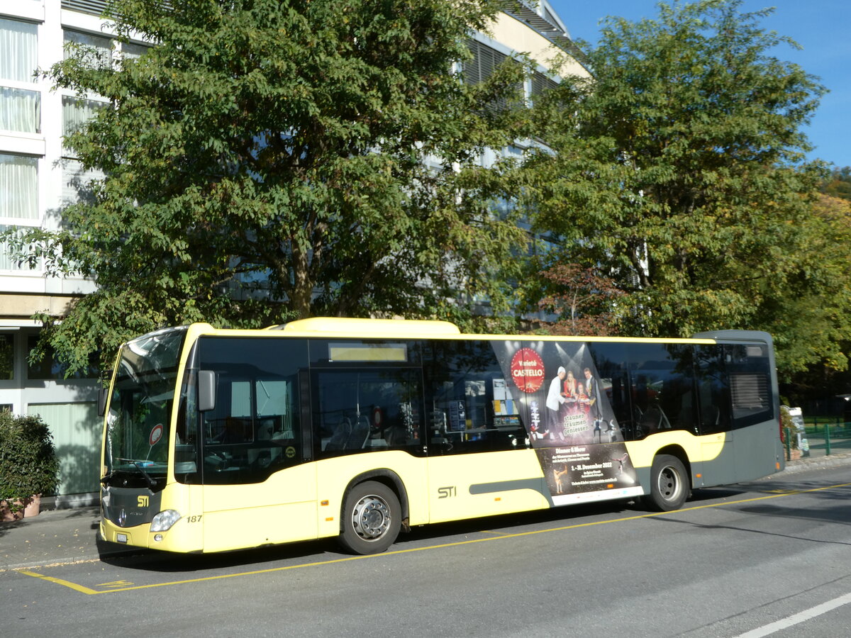 (241'455) - STI Thun - Nr. 187/BE 804'187 - Mercedes am 17. Oktober 2022 bei der Schiffl�ndte Thun