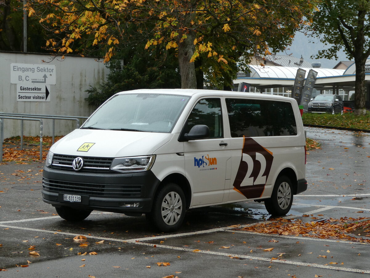 (241'647) - hpSun, Steffisburg - Nr. 22/BE 831'139 - VW am 21. Oktober 2022 in Thun, Lachen