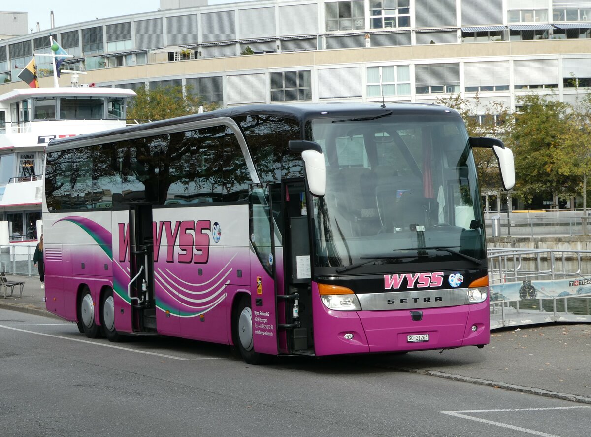 (241'968) - Wyss, Boningen - Nr. 50/SO 21'263 - Setra am 30. Oktober 2022 bei der Schiffl�ndte Thun