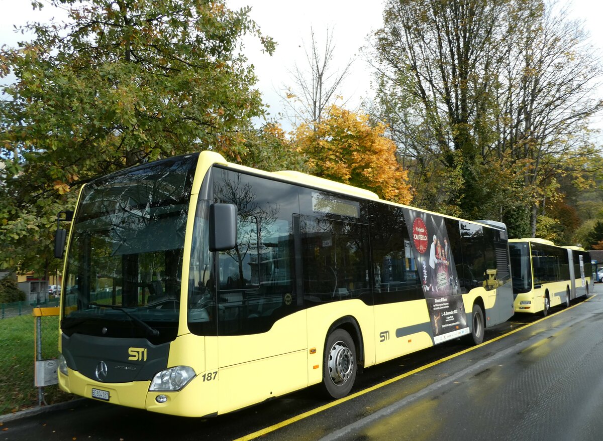 (242'080) - STI Thun - Nr. 187/BE 804'187 - Mercedes am 1. November 2022 bei der Schiffl�ndte Thun