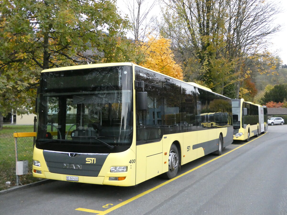 (242'580) - STI Thun - Nr. 400/BE 849'400 - MAN am 12. November 2022 bei der Schiffl�ndte Thun