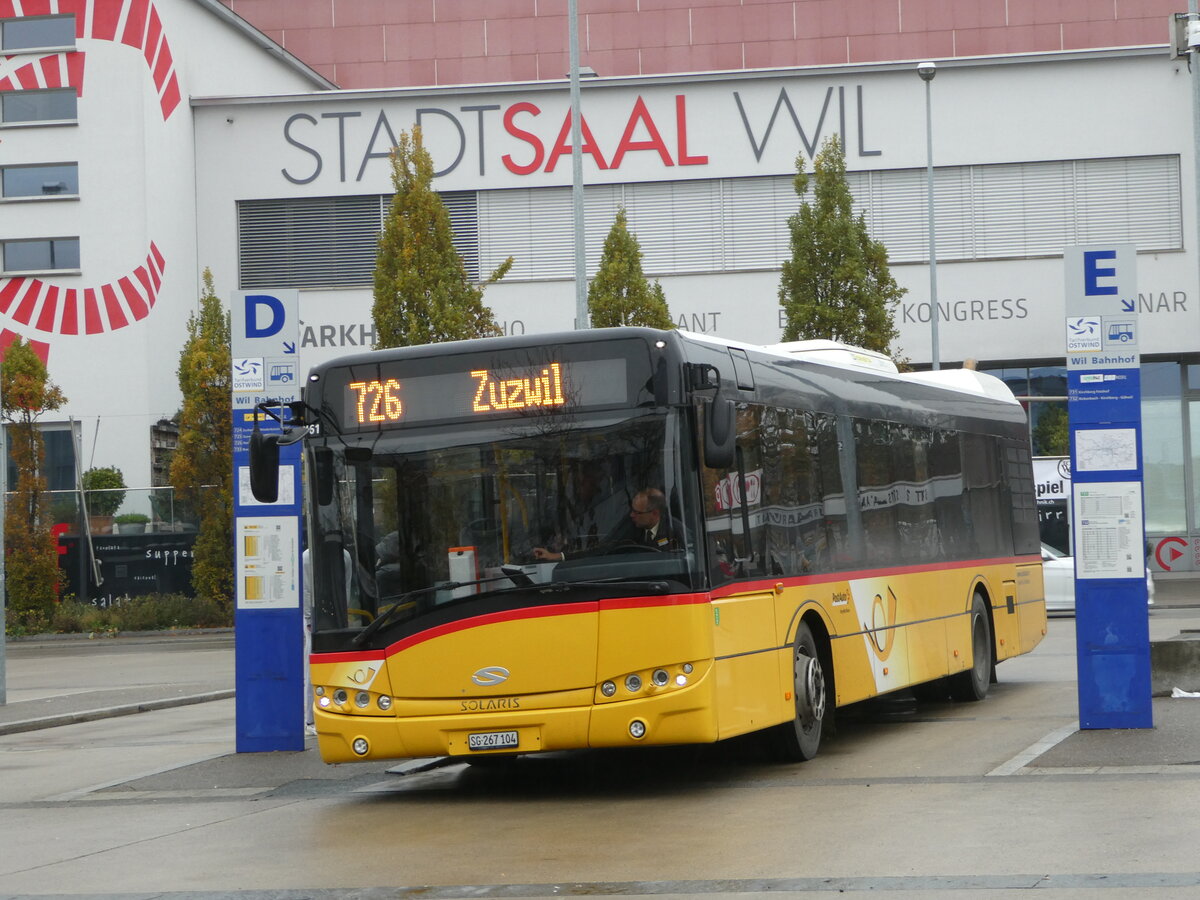(242'613) - Schmidt, Oberb�ren - SG 267'104 - Solaris am 13. November 2022 beim Bahnhof Wil
