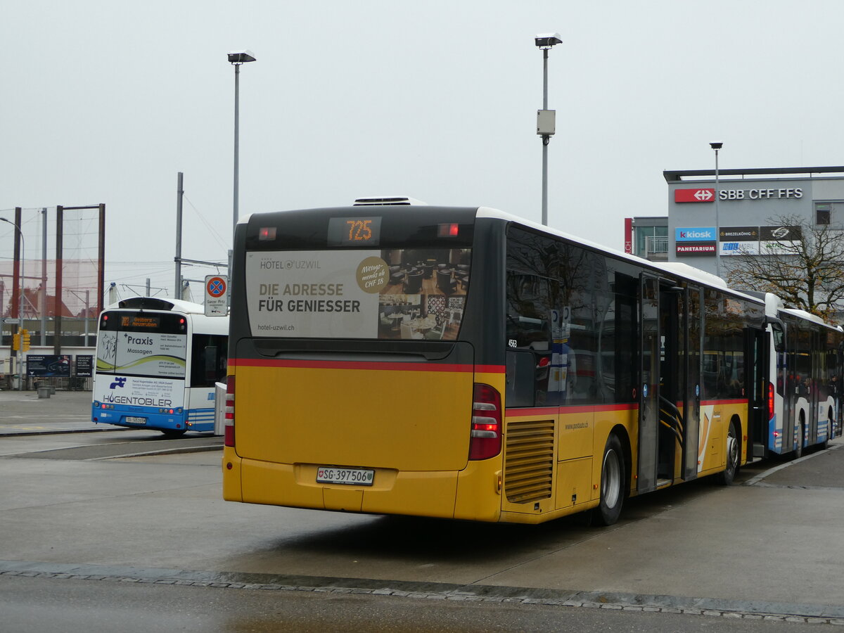 (242'619) - Schmidt, Oberb�ren - Nr. 5/SG 397'506 - Mercedes (ex PostAuto Bern Nr. 5; ex Klopfstein, Laupen Nr. 5) am 13. November 2022 beim Bahnhof Wil