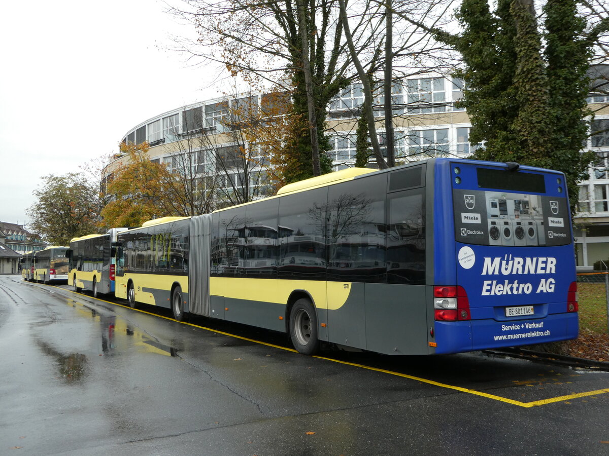 (243'226) - STI Thun - Nr. 146/BE 801'146 - MAN am 29. November 2022 bei der Schiffl�ndte Thun