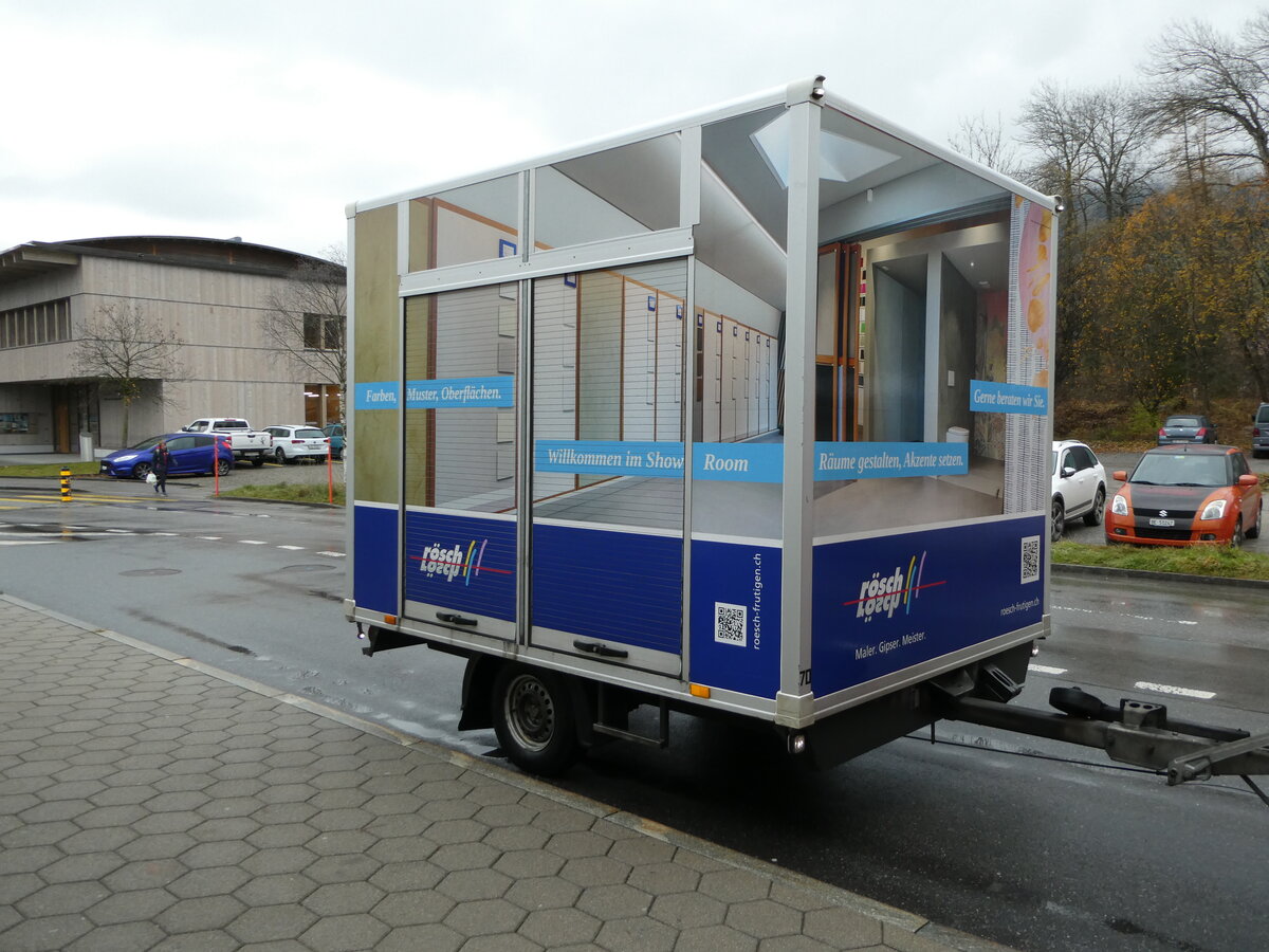 (243'341) - AFA Adelboden - Nr. 70/BE 592'352 - Niederhauser Gep�ckanh�nger am 30. November 2022 beim Bahnhof Frutigen