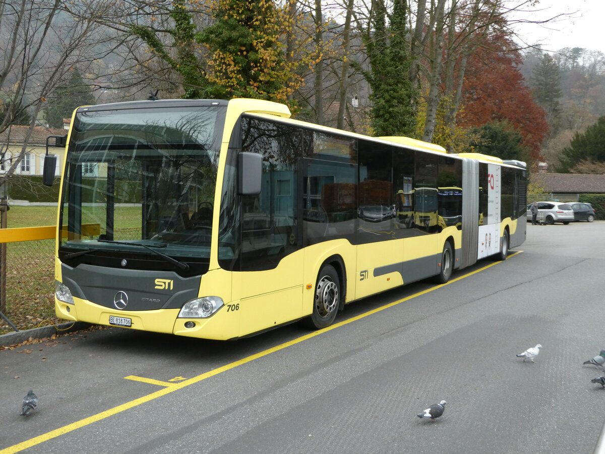 (243'345) - STI Thun - Nr. 706/BE 818'706 - Mercedes am 1. Dezember 2022 bei der Schiffl�ndte Thun