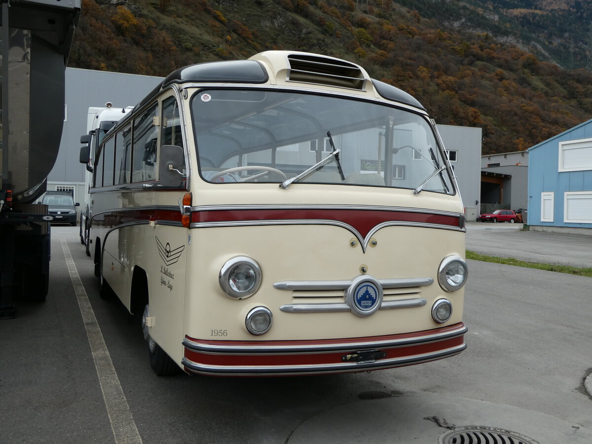 (243'377) - Ballestraz, Gr�ne - Saurer/Saurer (ex Girardet, Yverdon) am 3. Dezember 2022 in Saxon, Garage Visa