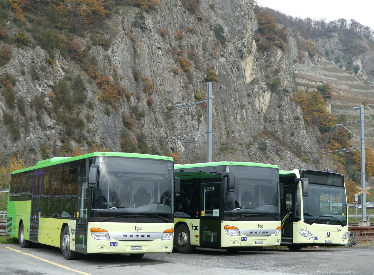 (243'418) - TPC Aigle - Nr. 34/VD 264'510 - Setra (ex Vol�nbusz, H-Budapest) am 3. Dezember 2022 in Aigle, D�p�t