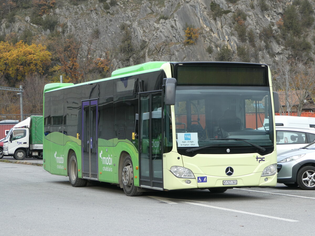 (243'426) - TPC Aigle - Nr. 658/VS 521'361 - Mercedes (ex Lufthansa, D-Frankfurt; ex EvoBus, D-Mannheim) am 3. Dezember 2022 in Aigle, D�p�t