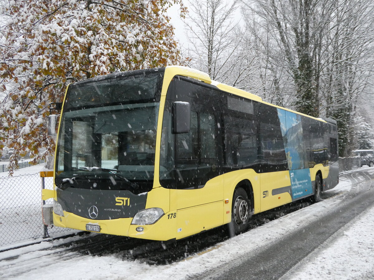 (243'678) - STI Thun - Nr. 178/BE 752'178 - Mercedes am 9. Dezember 2022 bei der Schiffl�ndte Thun