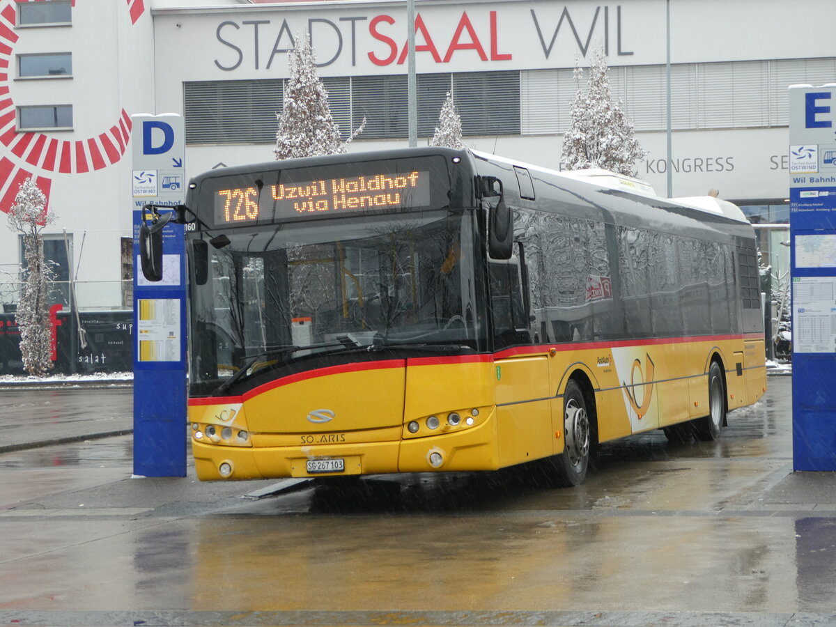 (243'937) - Schmidt, Oberb�ren - SG 267'103 - Solaris am 16. Dezember 2022 beim Bahnhof Wil