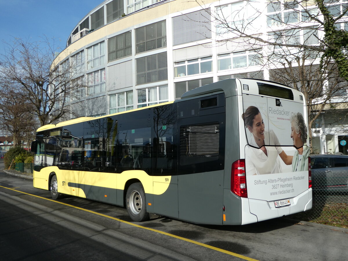 (244'029) - STI Thun - Nr. 409/BE 866'409 - Mercedes am 19. Dezember 2022 bei der Schiffl�ndte Thun