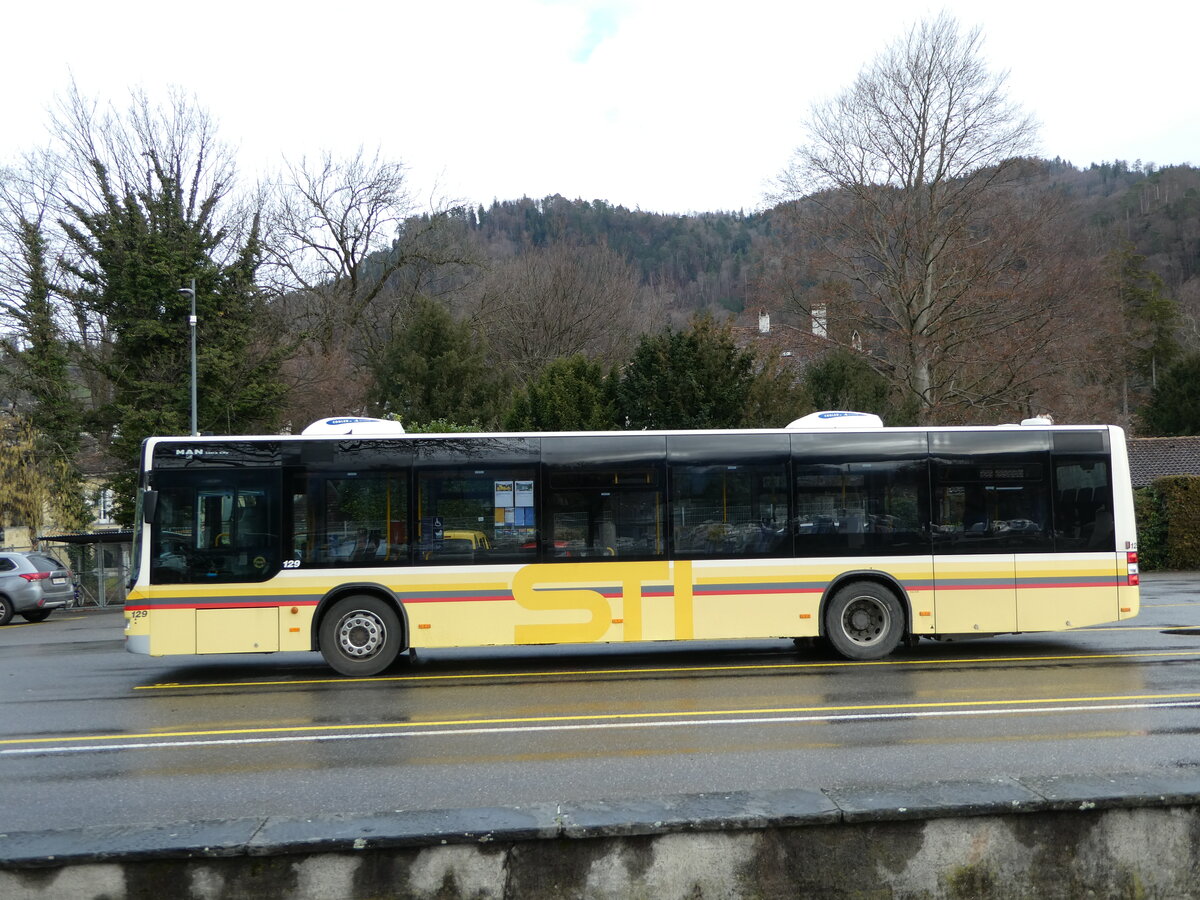 (244'448) - STI Thun - Nr. 129/BE 800'129 - MAN am 5. Januar 2023 bei der Schiffl�ndte Thun