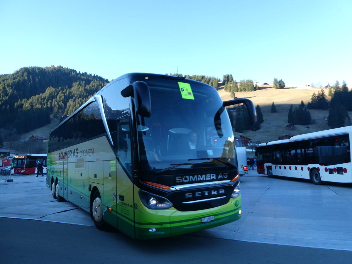 (244'556) - Sommer, Gr�nen - BE 26'858 - Setra am 7. Januar 2023 in Adelboden, Weltcup