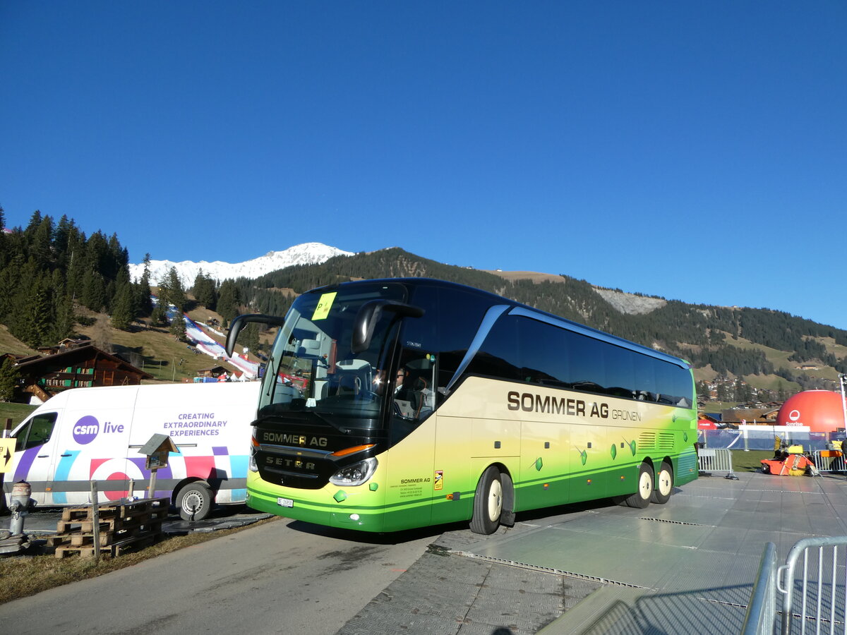 (244'602) - Sommer, Gr�nen - BE 26'858 - Setra am 7. Januar 2023 in Adelboden, Weltcup