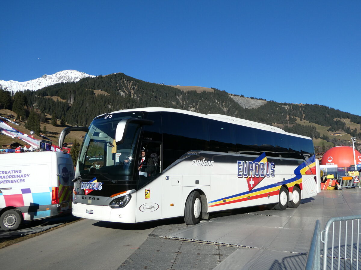 (244'637) - Funi-Car, Biel - Nr. 15/BE 203'815 - Setra am 7. Januar 2023 in Adelboden, Weltcup