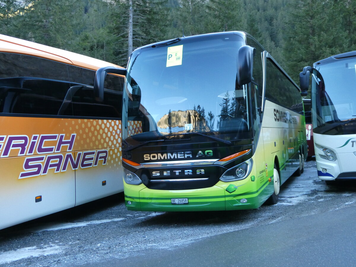 (244'667) - Sommer, Gr�nen - BE 26'858 - Setra am 7. Januar 2023 in Adelboden, Unter dem Birg