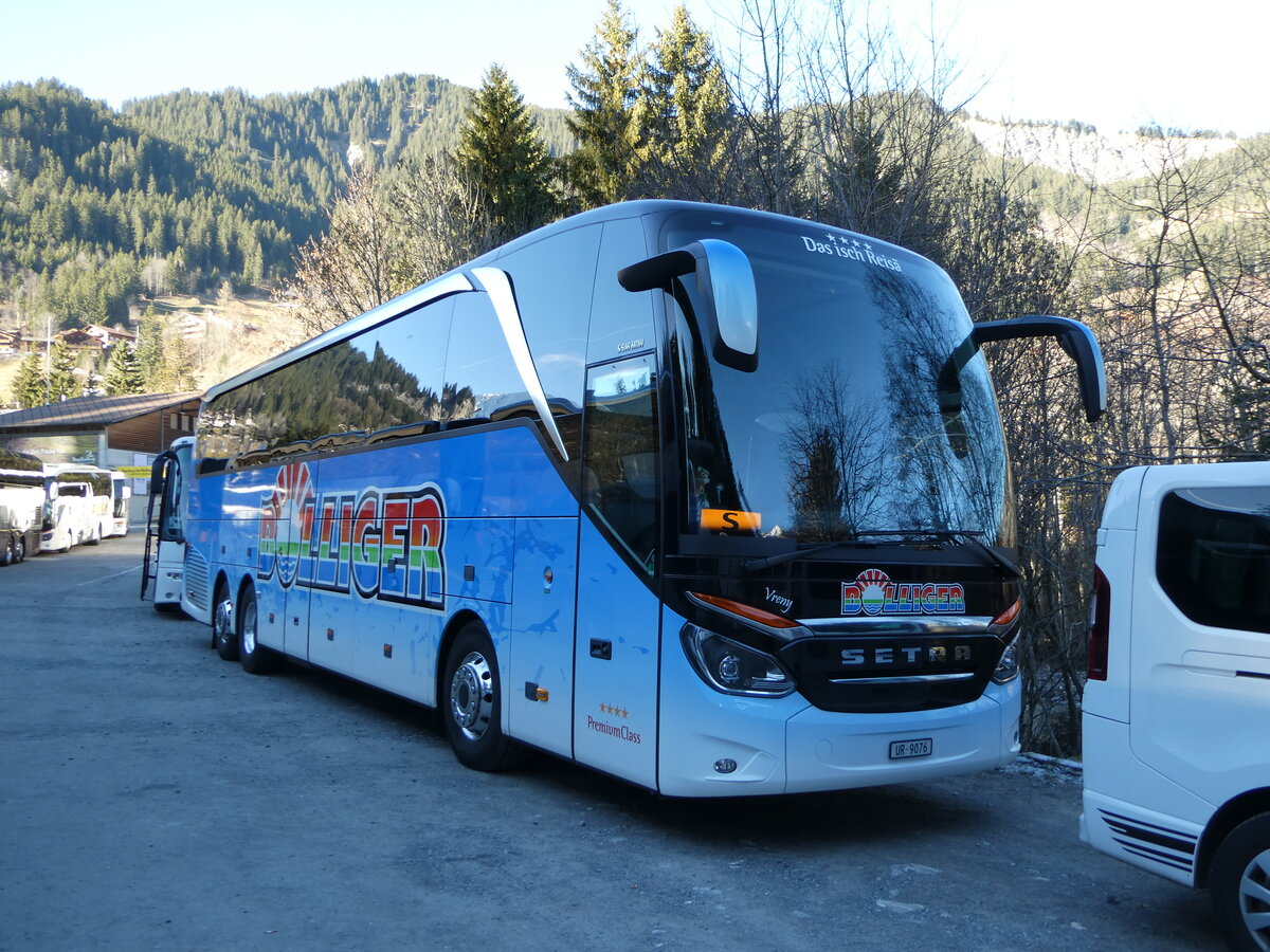 (244'708) - Bolliger, Untersch�chen - UR 9076 - Setra am 7. Januar 2023 in Adelboden, ASB
