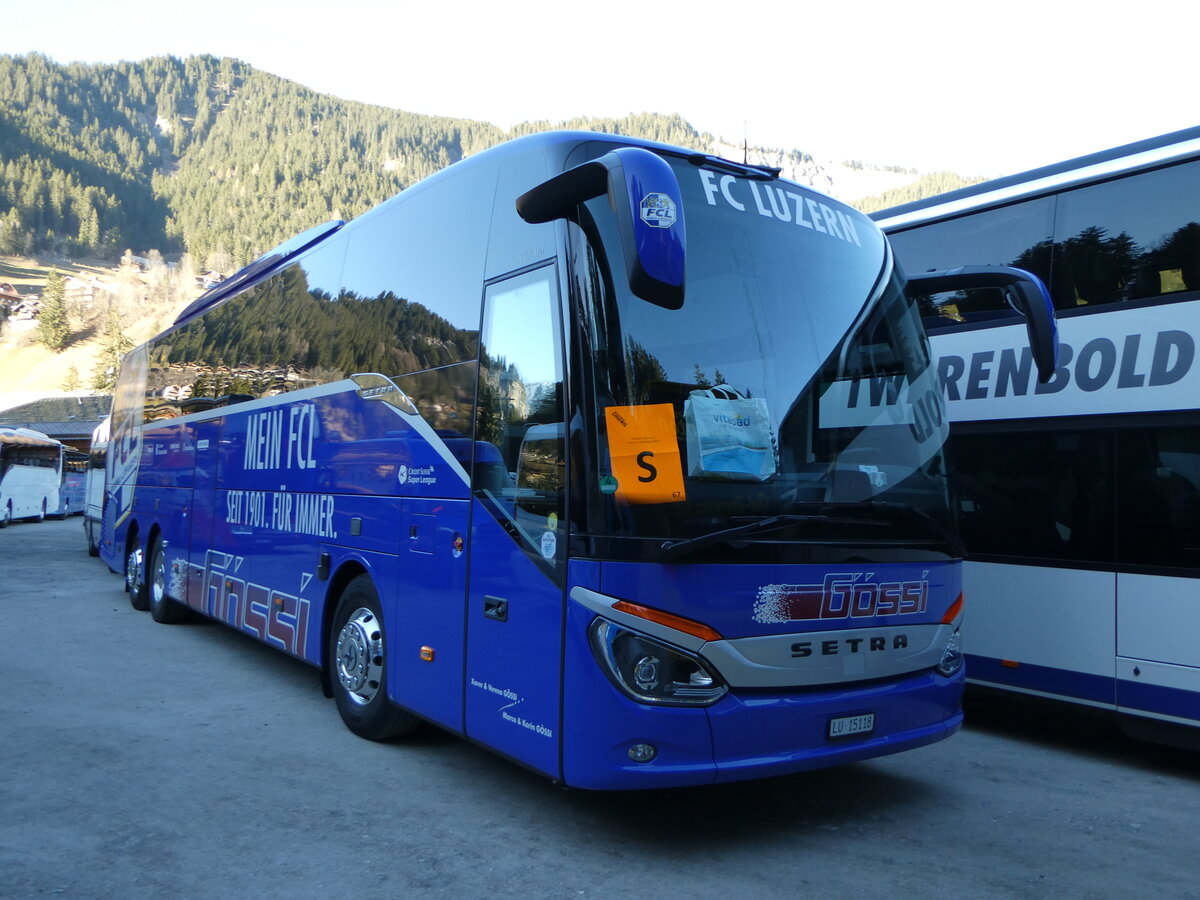 (244'765) - G�ssi, Horw - LU 15'118 - Setra am 7. Januar 2023 in Adelboden, ASB