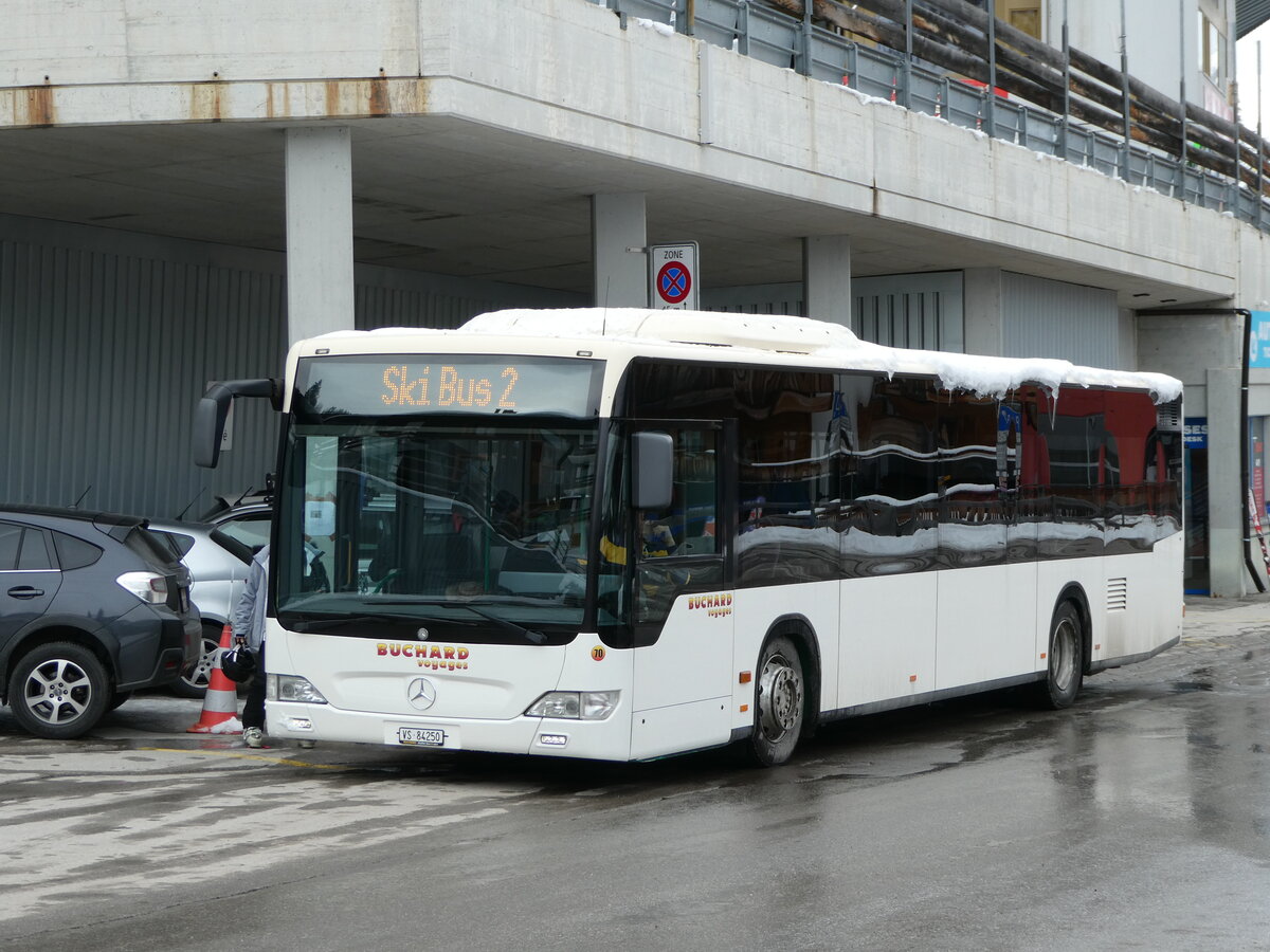 (245'040) - Buchard, Leytron - Nr. 70/VS 84'250 - Mercedes (ex MBC Morges Nr. 79) am 14. Januar 2023 in La Tzoumaz, T�l�cabine