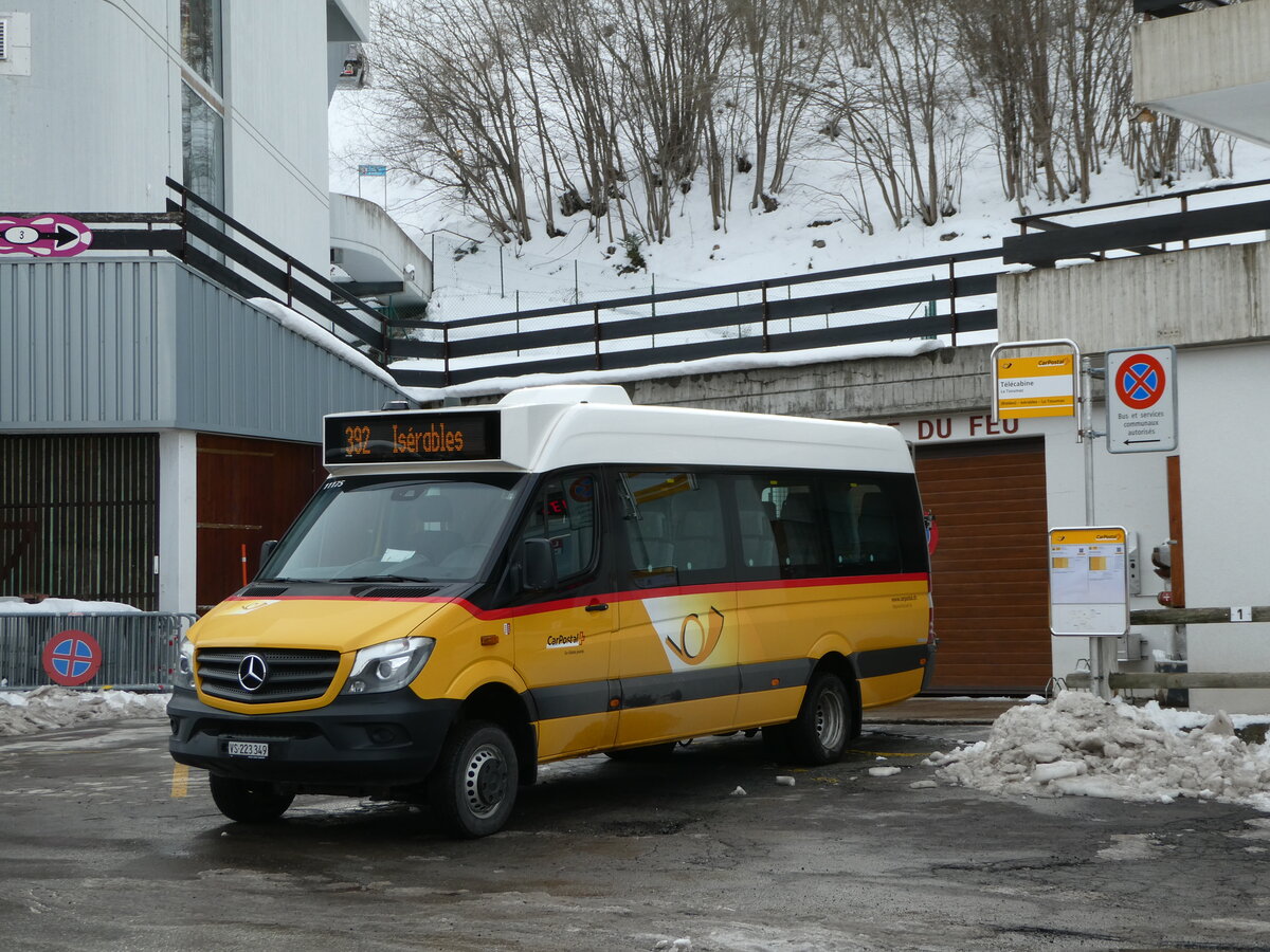 (245'045) - Buchard, Leytron - VS 223'349/PID 11'175 - Mercedes am 14. Januar 2023 in La Tzoumaz, T�l�cabine