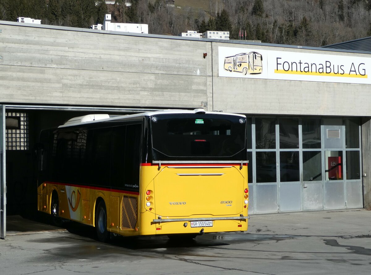 (245'120) - PostAuto Graub�nden - Nr. 51/GR 150'540/PID 11'070 - Volvo (ex Buchli, Versam) am 18. Januar 2023 in Ilanz, Garage