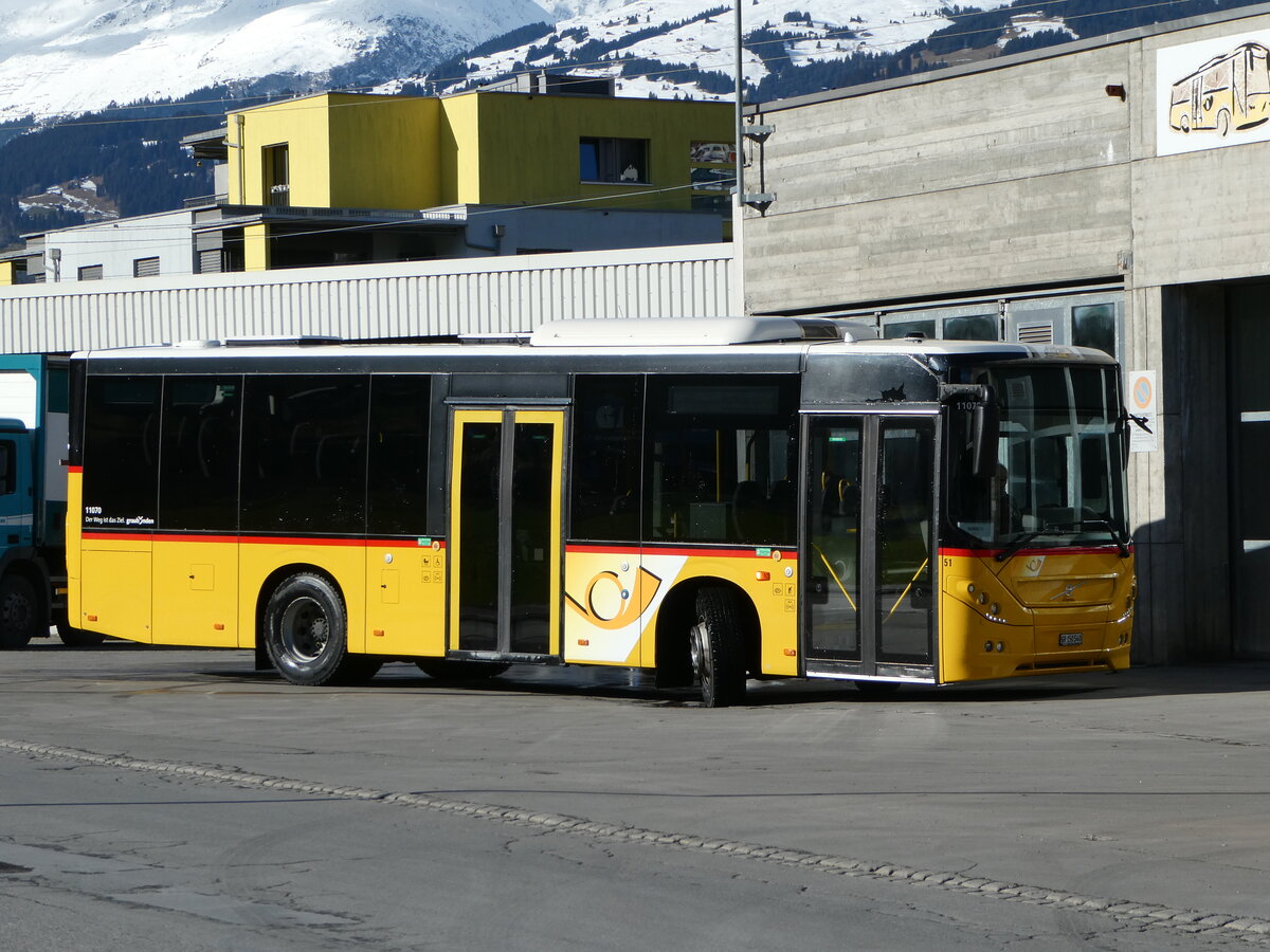 (245'124) - PostAuto Graub�nden - Nr. 51/GR 150'540/PID 11'070 - Volvo (ex Buchli, Versam) am 18. Januar 2023 in Ilanz, Garage