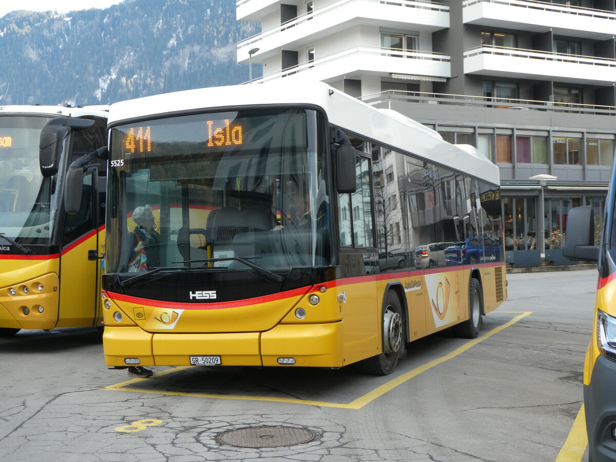 (245'162) - PostAuto Graub�nden - Nr. 9/GR 50'209/PID 5525 - Scania/Hess (ex Fontana, Ilanz Nr. 9) am 18. Januar 2023 beim Bahnhof Ilanz