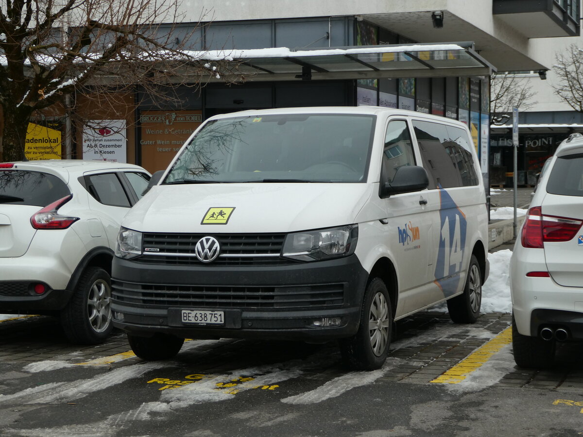 (245'299) - hpSun, Steffisburg - Nr. 14/BE 638'751 - VW am 23. Januar 2023 in Uetendorf, Restaurant R�ssli