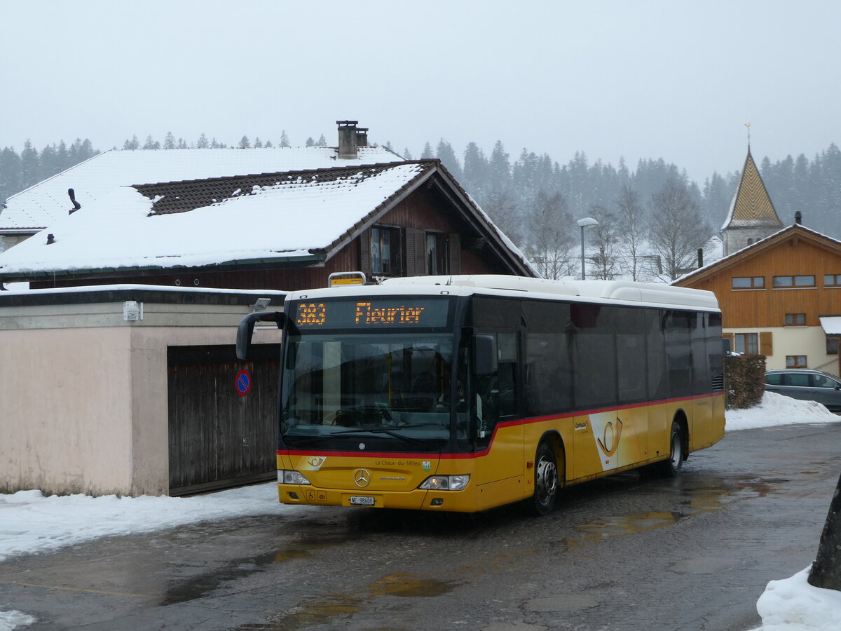 (245'668) - CarPostal Ouest - NE 98'400/PID 5187 - Mercedes am 2. Februar 2023 in La Br�vine, Post