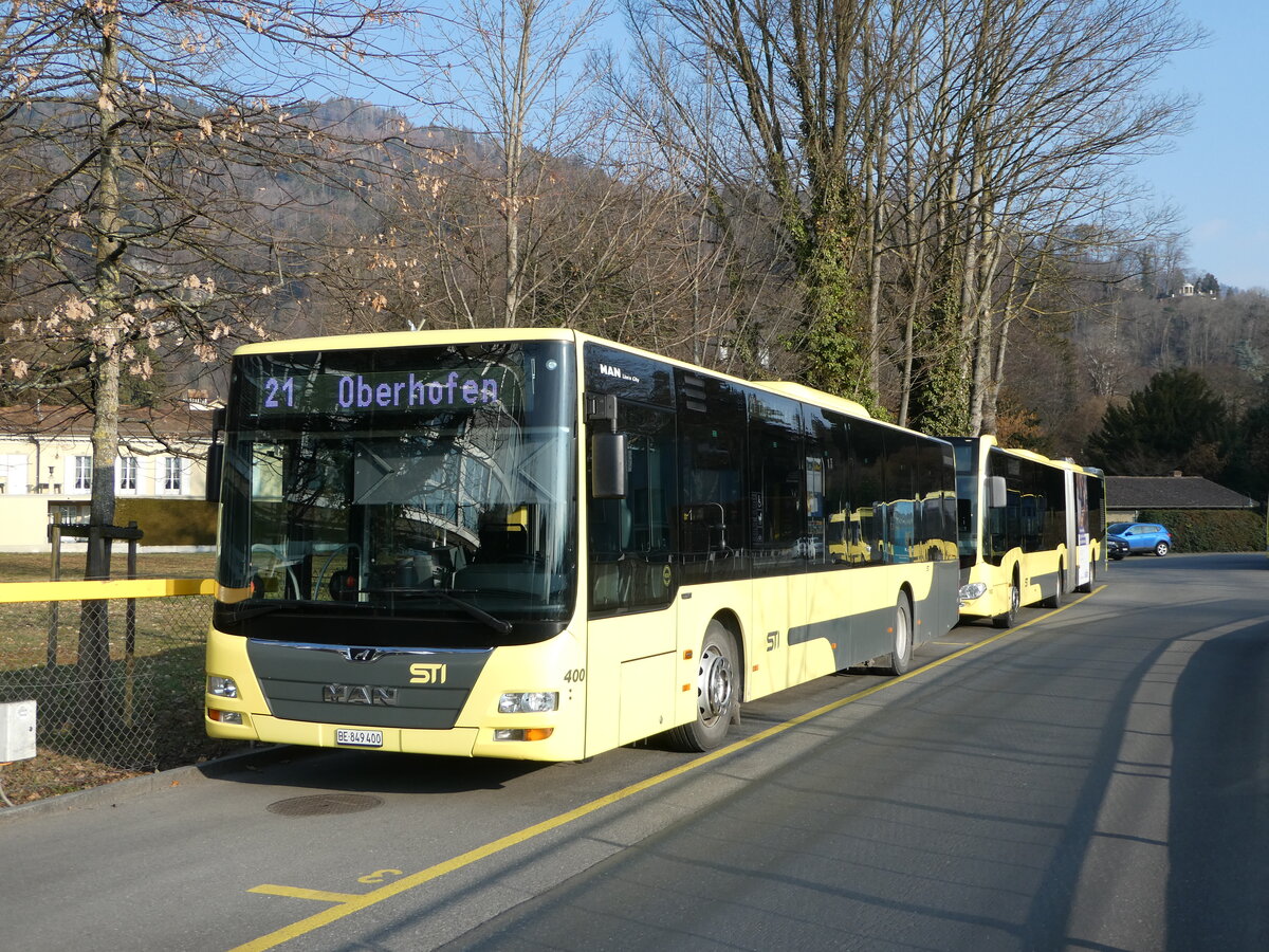 (245'962) - STI Thun - Nr. 400/BE 849'400 - MAN am 8. Februar 2023 bei der Schiffl�ndte Thun
